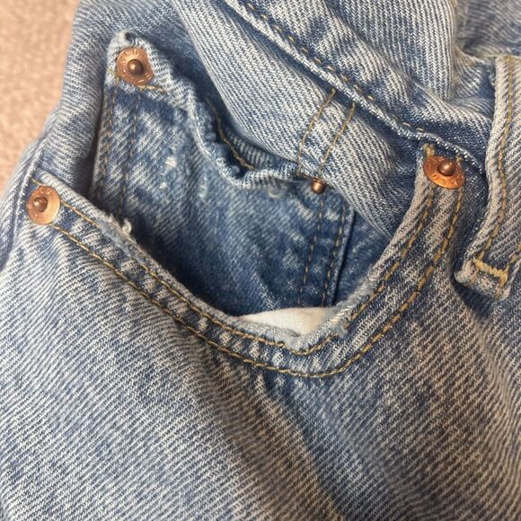 Levis Ribcage Womens Blue Medium Wash‎ Straight Leg Ankle Jeans Size 29 - Picture 3 of 13